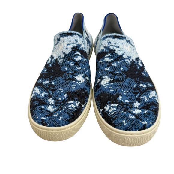Rothy's x The Butchers Daughter Sneakers Size 10.5 Silp On Shibori Blue - Picture 2 of 10